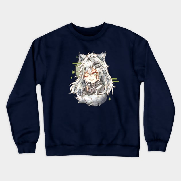 Arknights Chibi Lappland Crewneck Sweatshirt by candypiggy